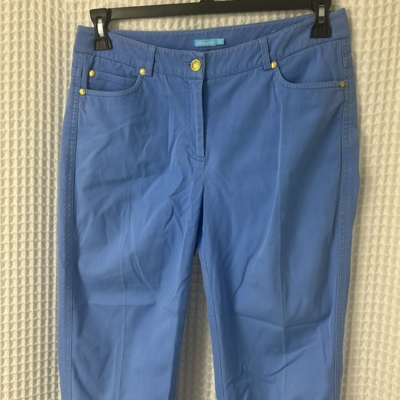 J. McLaughlin Pants - J. McLaughlin 5-Pocket Stretch Cotton Spandex Twill Straight Leg Pants Blue